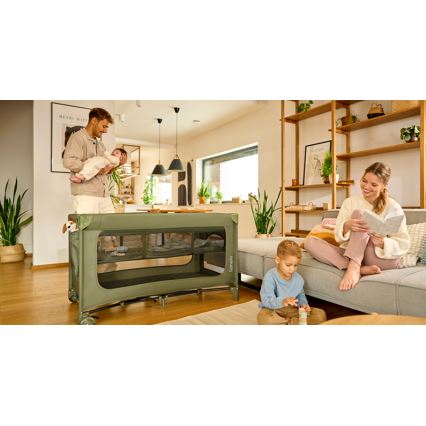 Lionelo - Cuna de viaje JASMIN EASY FOLD Verde Oliva