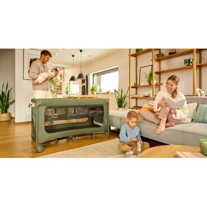Lionelo - Cuna de viaje JASMIN EASY FOLD Verde Oliva
