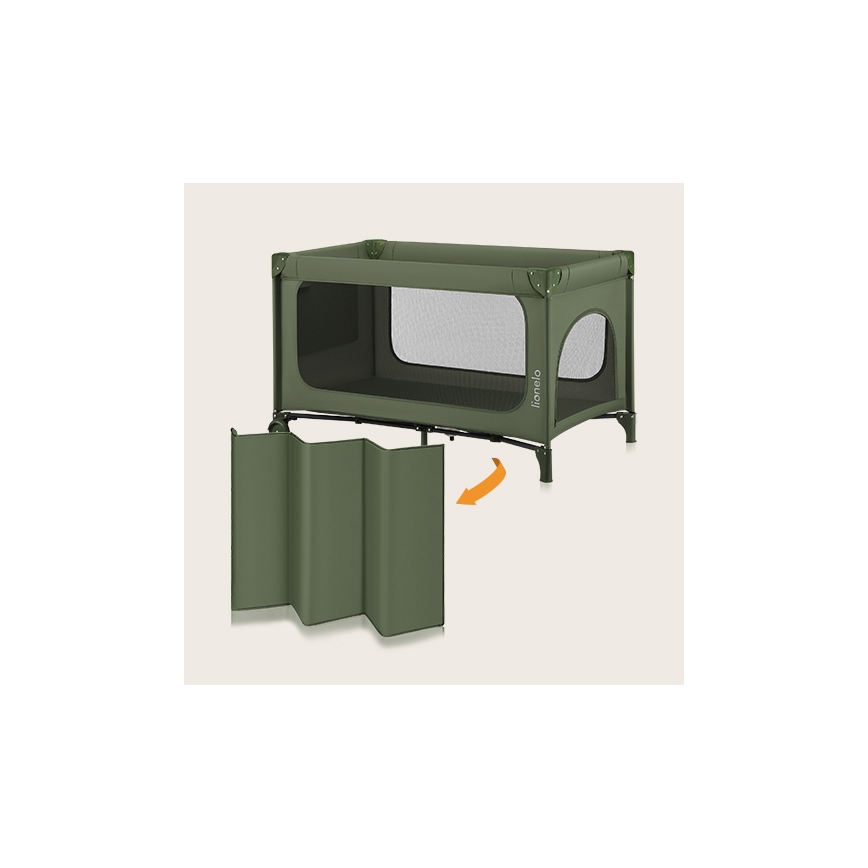 Lionelo - Cuna de viaje JASMIN EASY FOLD Verde Oliva