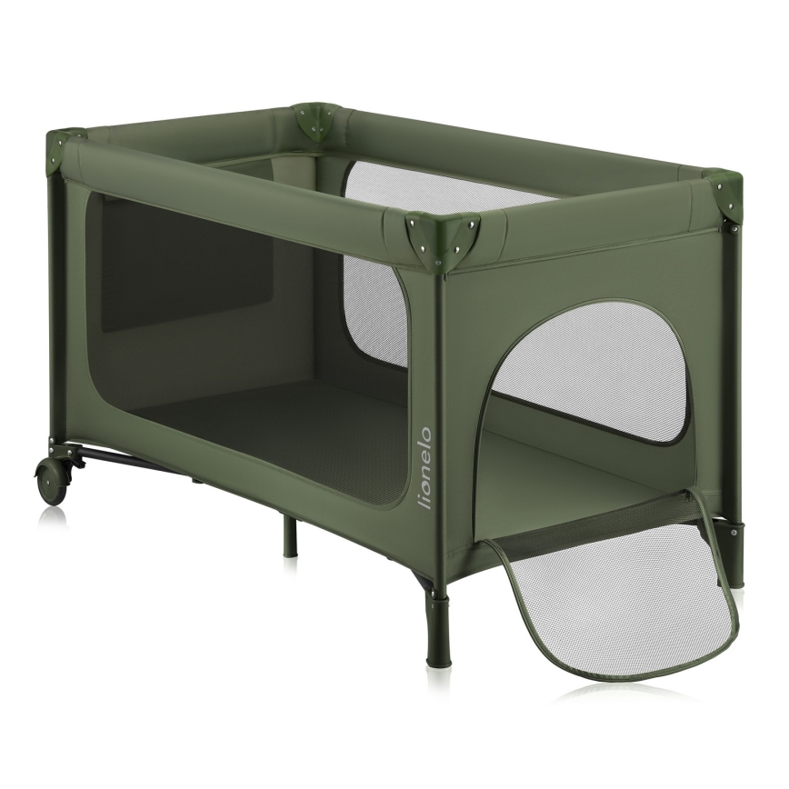 Lionelo - Cuna de viaje JASMIN EASY FOLD Verde Oliva