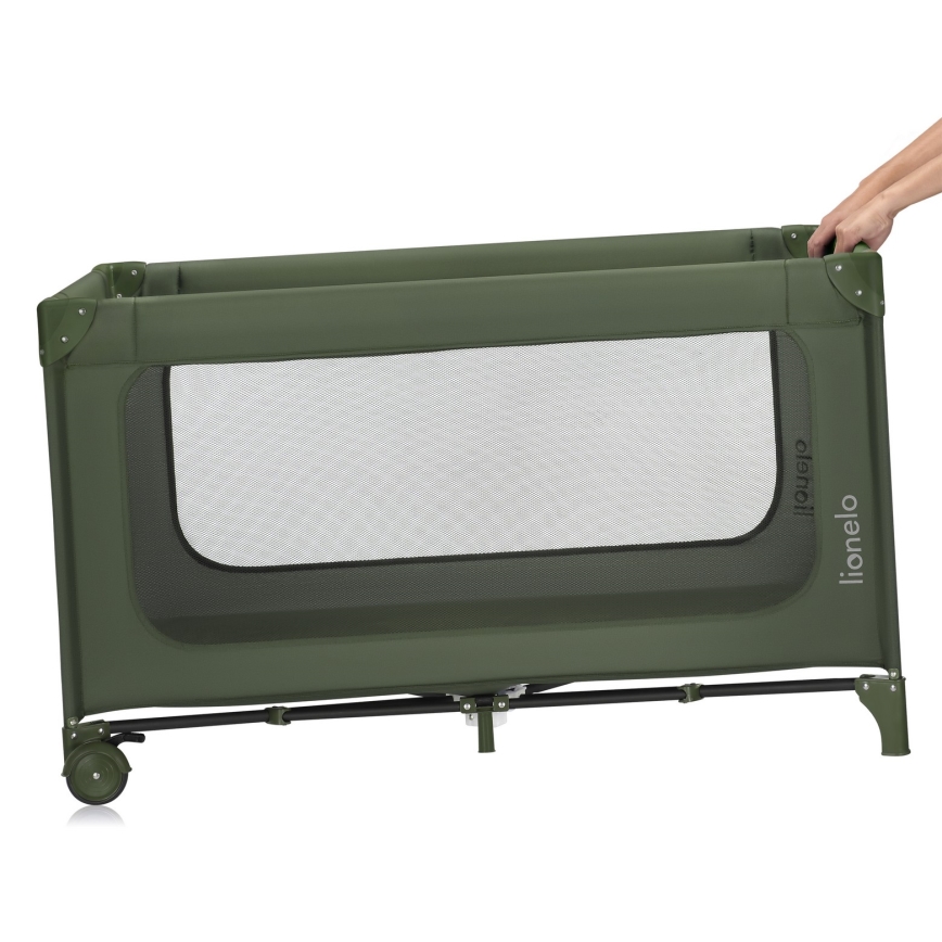 Lionelo - Cuna de viaje JASMIN EASY FOLD Verde Oliva