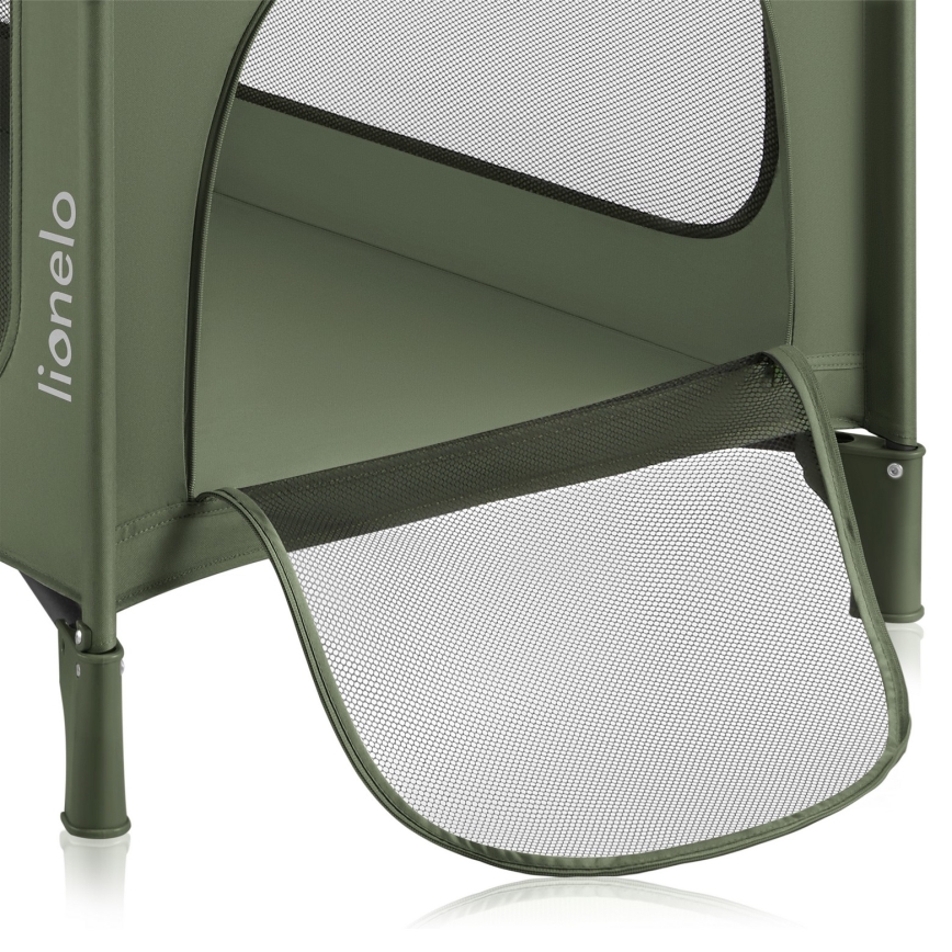 Lionelo - Cuna de viaje JASMIN EASY FOLD Verde Oliva
