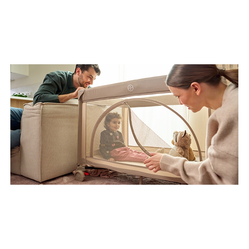 Lionelo - Cuna de viaje LAURA Arena Beige