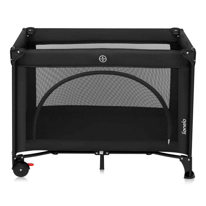 Lionelo - Cuna de viaje LAURA Negro Carbono