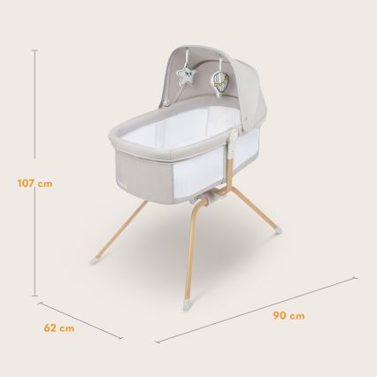 Lionelo - Cuna de viaje MALIN EVO Beige Natural