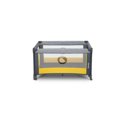 Lionelo - Cuna de viaje STEFI gris/amarilla