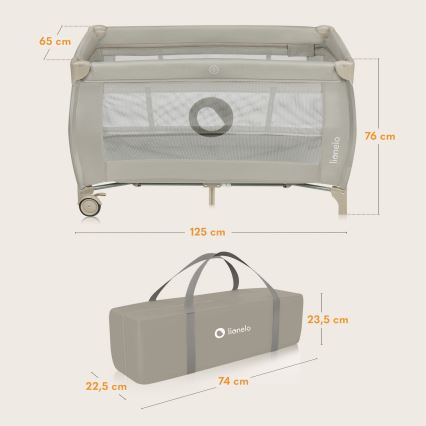 Lionelo - Cuna de viaje STEFI PLUS Beige Capuchino