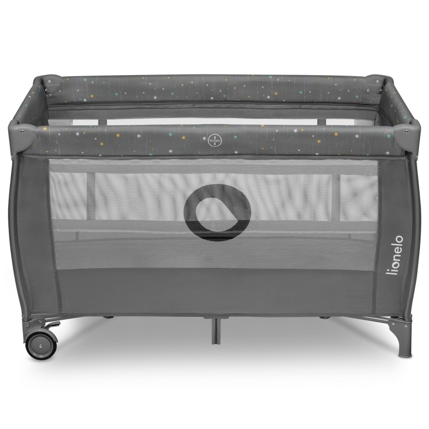 Lionelo - Cuna de viaje STEFI PLUS Gris Multicolor