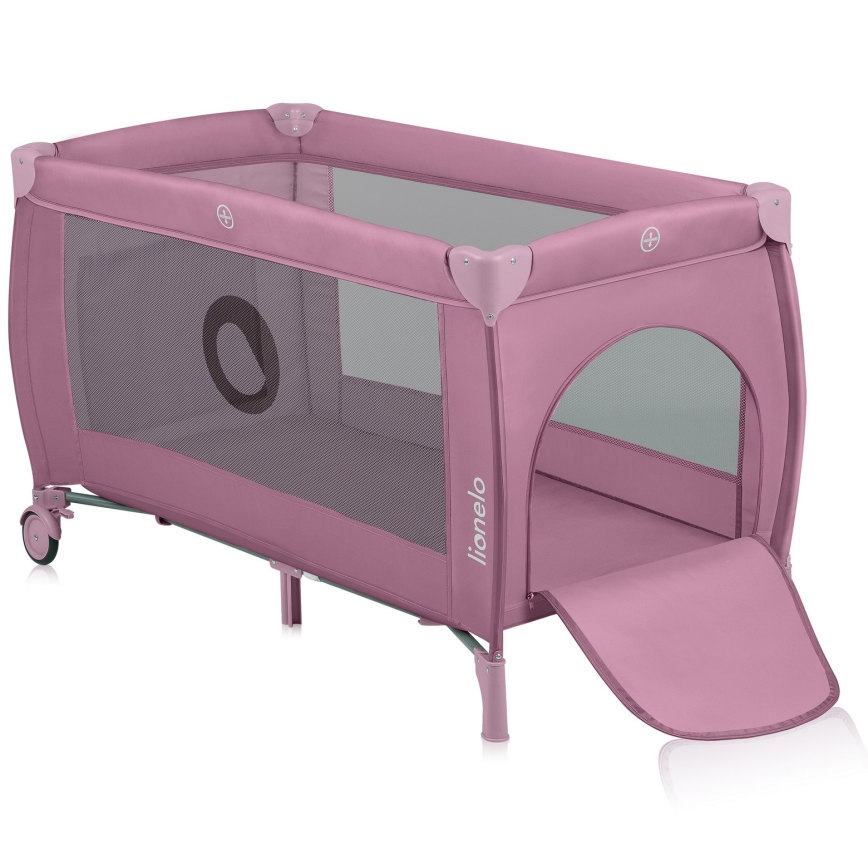 Lionelo - Cuna de viaje STEFI PLUS Pink Magnolia