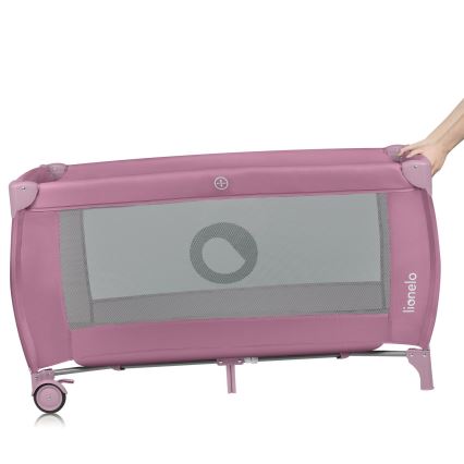 Lionelo - Cuna de viaje STEFI PLUS Pink Magnolia