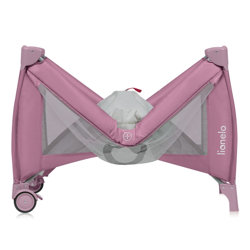 Lionelo - Cuna de viaje STEFI PLUS Pink Magnolia