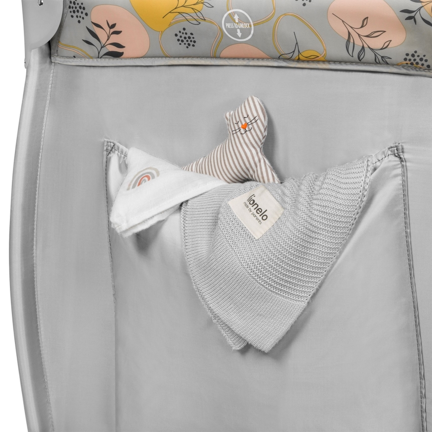 Lionelo - Cuna de viaje STEFI PLUS rosa y amarilla