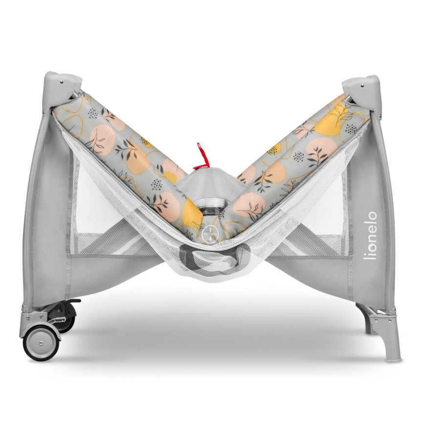 Lionelo - Cuna de viaje STEFI PLUS rosa y amarilla