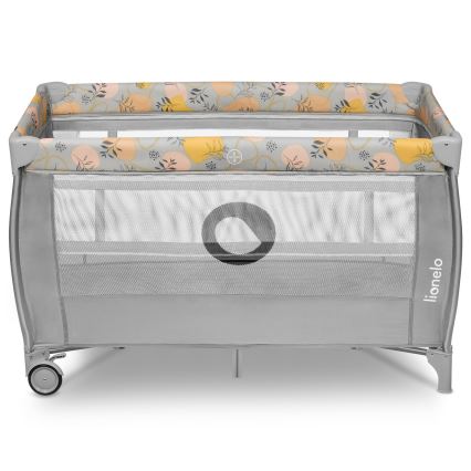 Lionelo - Cuna de viaje STEFI PLUS rosa y amarillo