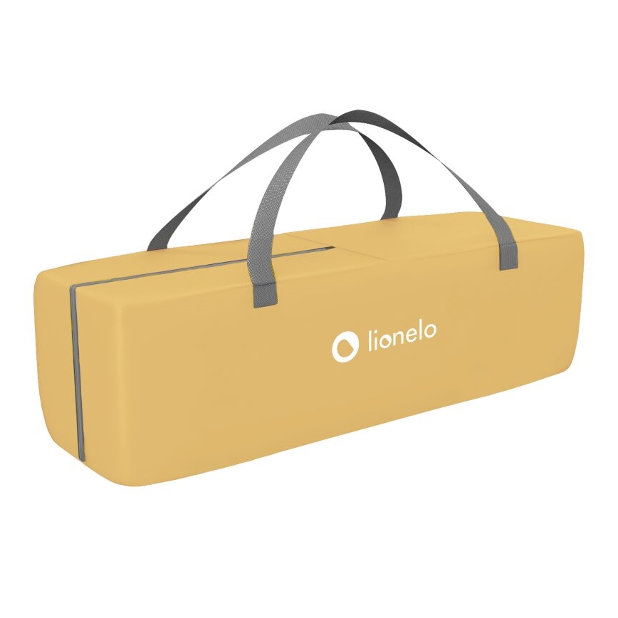 Lionelo - Cuna de viaje SVEN PLUS gris/amarillo