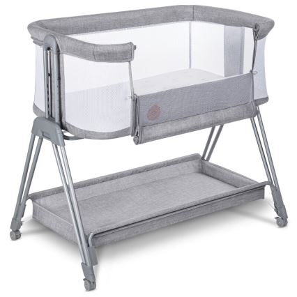 Lionelo - Cuna para bebé 2en1 LUNA gris