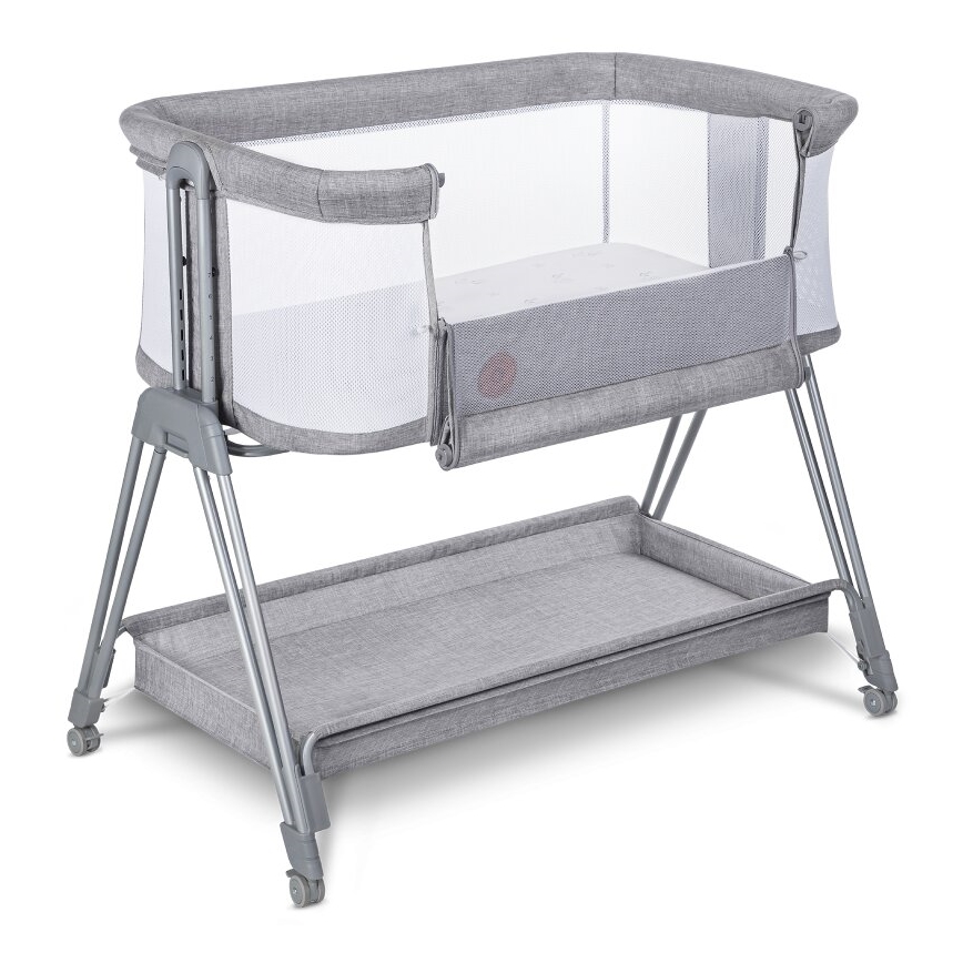 Lionelo - Cuna para bebé 2en1 LUNA gris