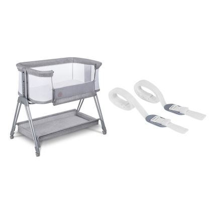 Lionelo - Cuna para bebé 2en1 LUNA gris
