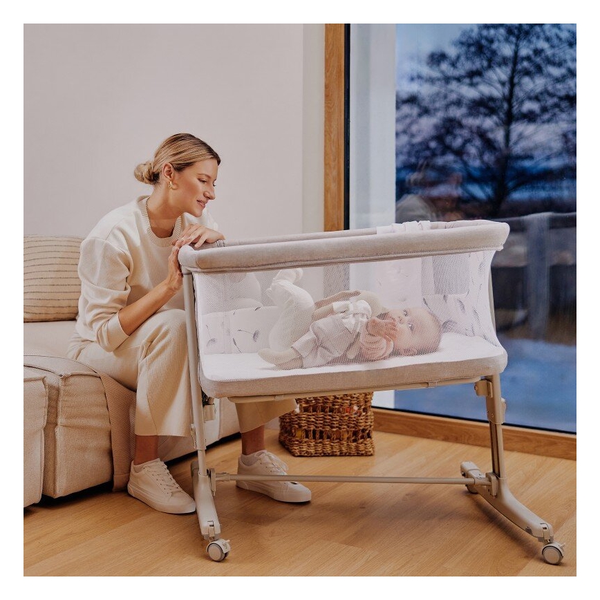 Lionelo - Cuna para bebé 3en1 AURORA gris