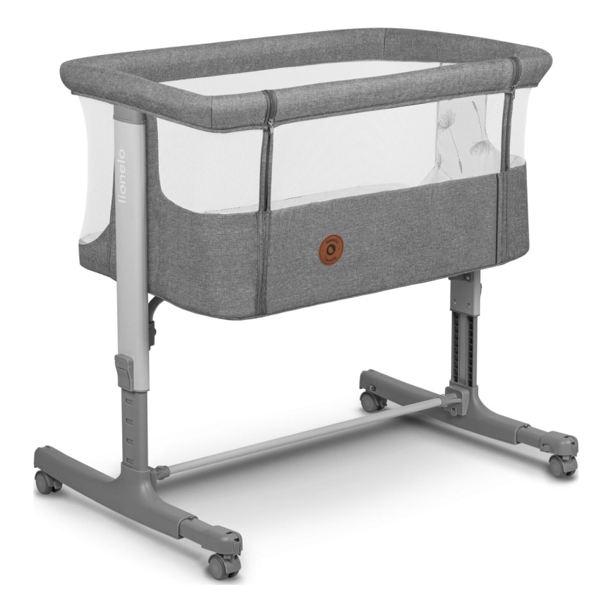 Lionelo - Cuna para bebé 3en1 AURORA gris oscuro