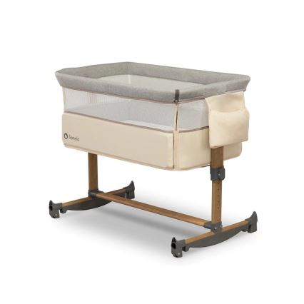 Lionelo - Cuna para bebé 3en1 LEONIE gris/beige