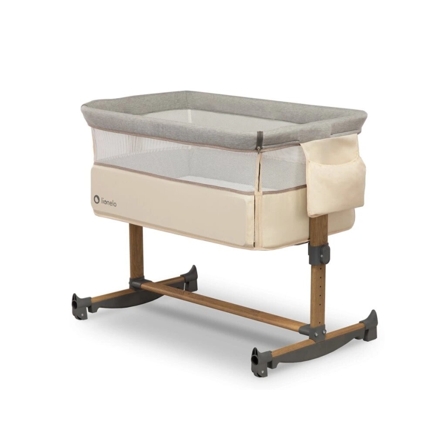 Lionelo - Cuna para bebé 3en1 LEONIE gris/beige