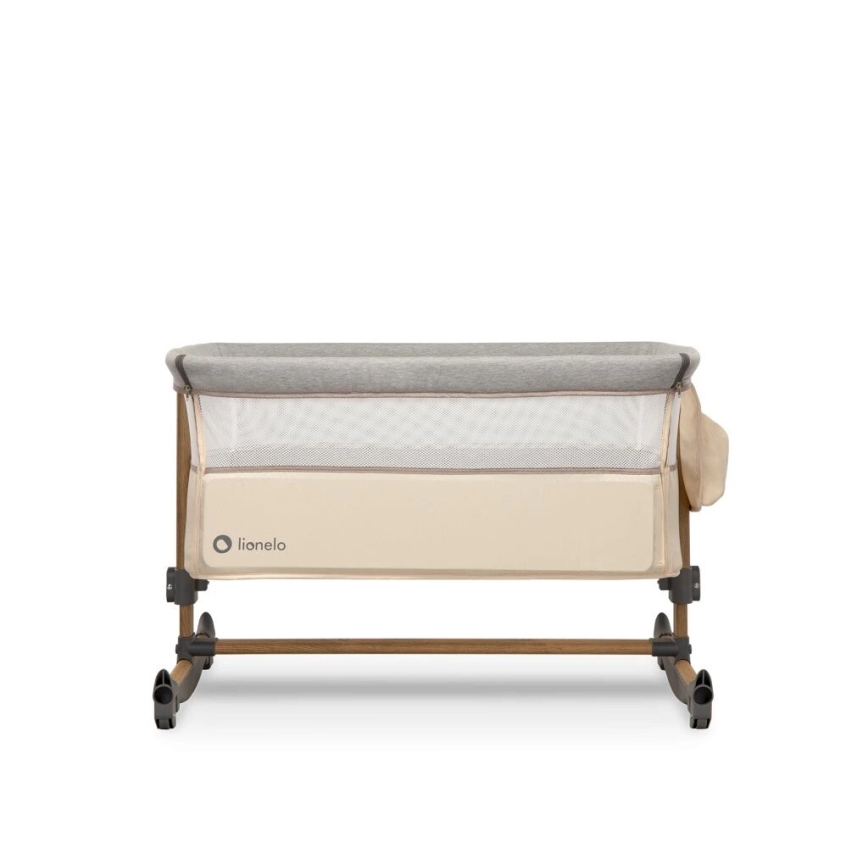 Lionelo - Cuna para bebé 3en1 LEONIE gris/beige