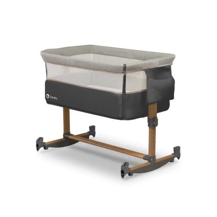 Lionelo - Cuna para bebé 3en1 LEONIE gris/negro