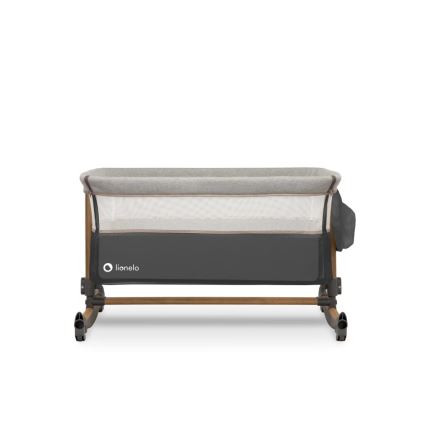 Lionelo - Cuna para bebé 3en1 LEONIE gris/negro