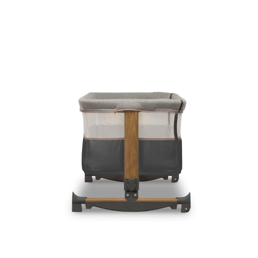 Lionelo - Cuna para bebé 3en1 LEONIE gris/negro