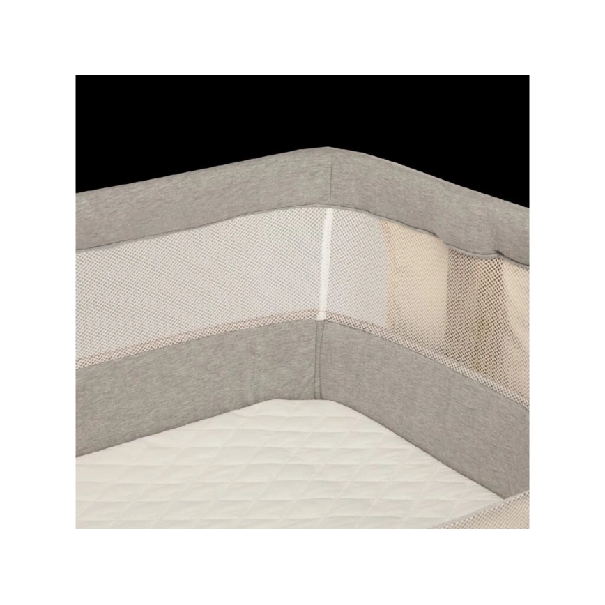 Lionelo - Cuna para bebé 3en1 LEONIE gris/negro