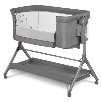 Lionelo - Cuna para bebé 3en1 LEONIE PLUS gris