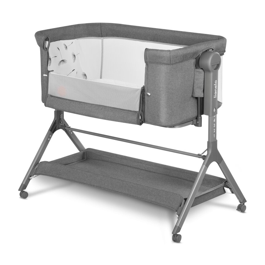 Lionelo - Cuna para bebé 3en1 LEONIE PLUS gris