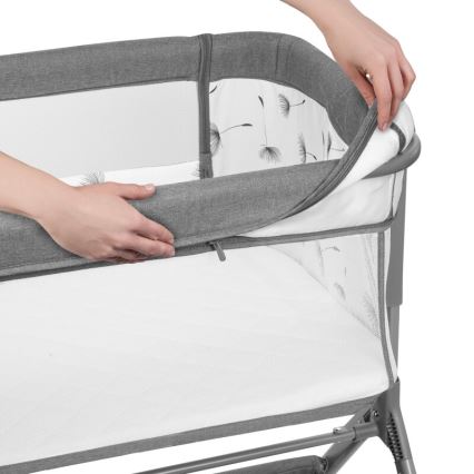 Lionelo - Cuna para bebé 3en1 LEONIE PLUS gris