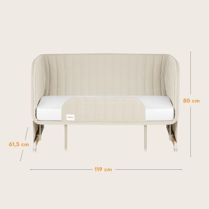 Lionelo - Cuna para bebé 5 en 1 THOMI PLUS Beige arena