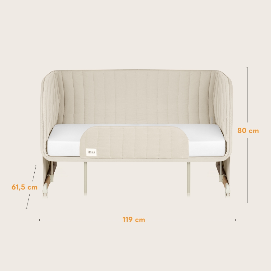 Lionelo - Cuna para bebé 5 en 1 THOMI PLUS Beige arena