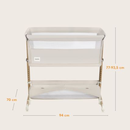 Lionelo - Cuna para bebé 5 en 1 THOMI PLUS Beige arena