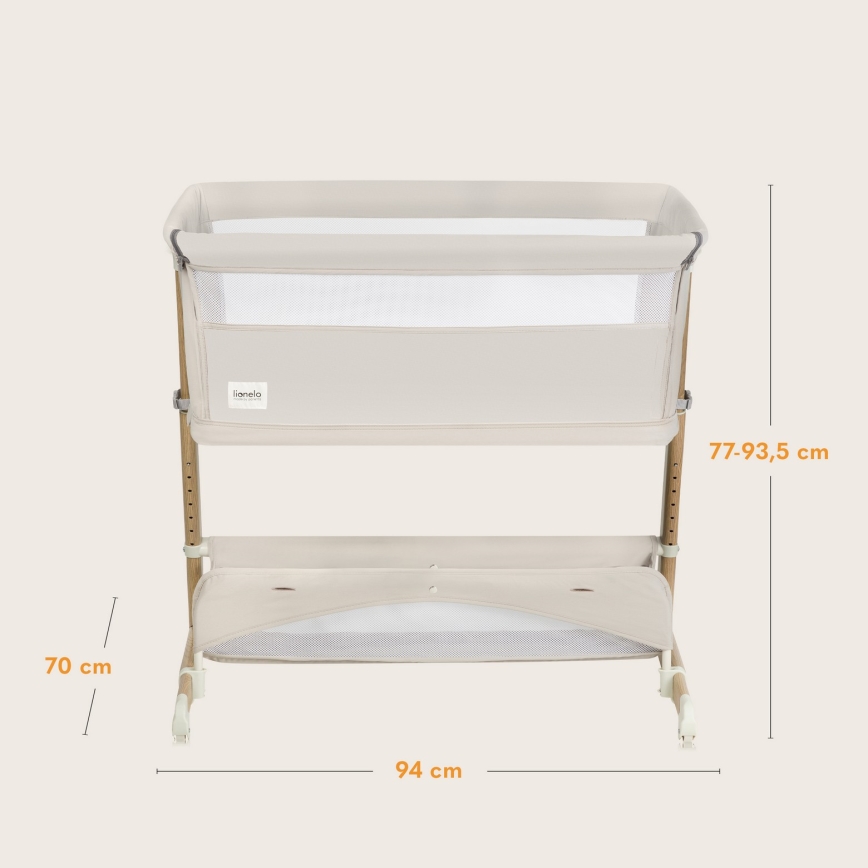 Lionelo - Cuna para bebé 5 en 1 THOMI PLUS Beige arena