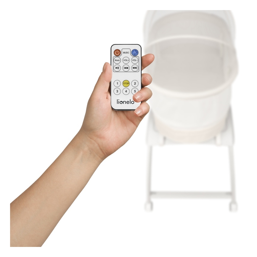 Lionelo - Cuna para bebé con báscula CORAL White