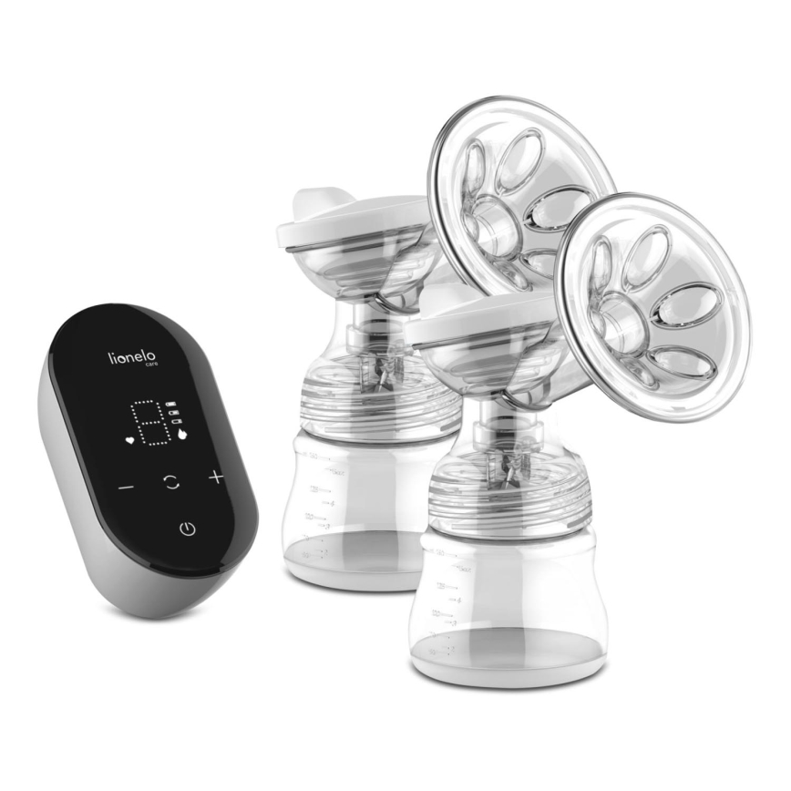 Lionelo - Extractor de leche materna eléctrico recargable doble TWEE GO 5V 1100 mAh 150 ml
