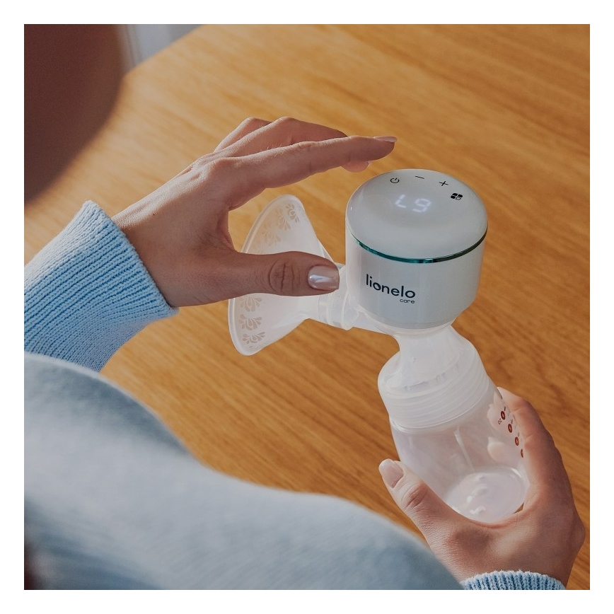 Lionelo - Extractor de leche materna eléctrico recargable FIDI PLUS 5V 1200 mAh 180 ml