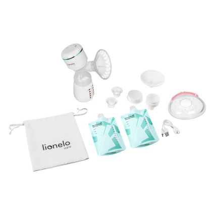 Lionelo - Extractor de leche materna eléctrico recargable FIDI PLUS 5V 1200 mAh 180 ml