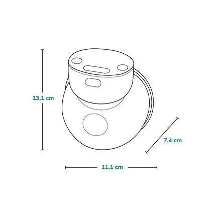 Lionelo - Extractor de leche materna eléctrico recargable FIDI FREE SIMPLE 5V 1000 mAh 180 ml