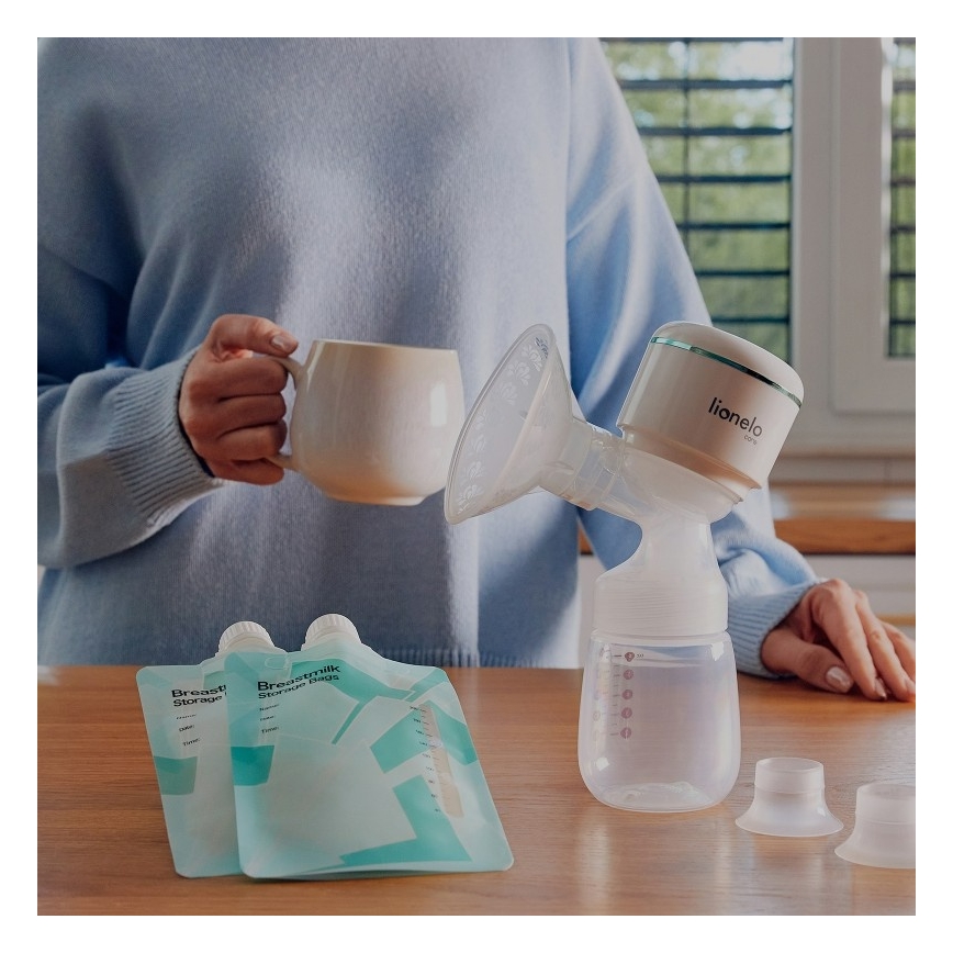 Lionelo - Extractor de leche materna eléctrico recargable FIDI PLUS 5V 1200 mAh 180 ml