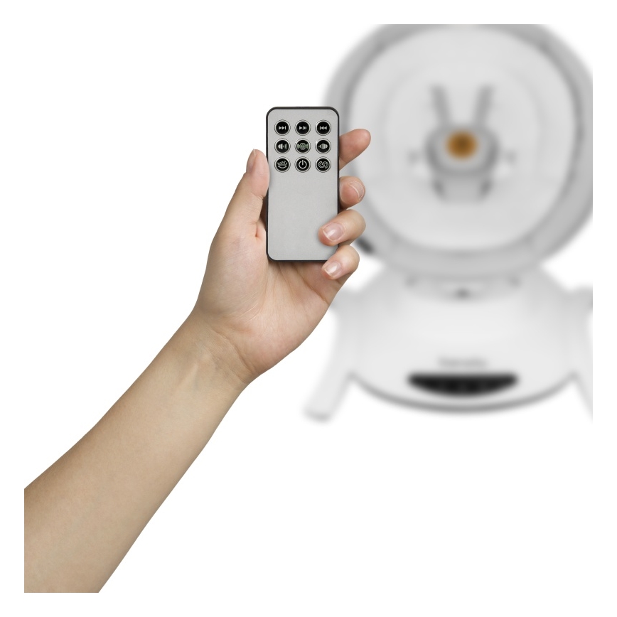 Lionelo - Hamaca para bebés con melodía BELLA Grey Concrete + mando a distancia