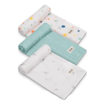 Lionelo - Juego de 3 muselinas de bambú BAMBOO SET 70x70 cm Dot