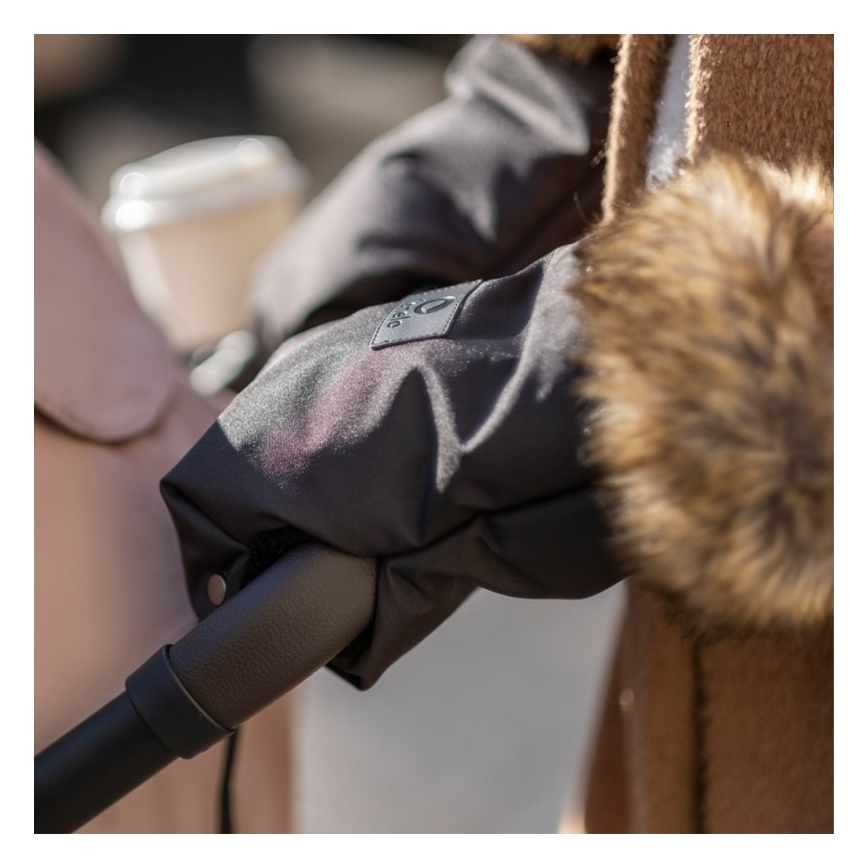 Lionelo - Manoplas para cochecito HANDMUFF Negro
