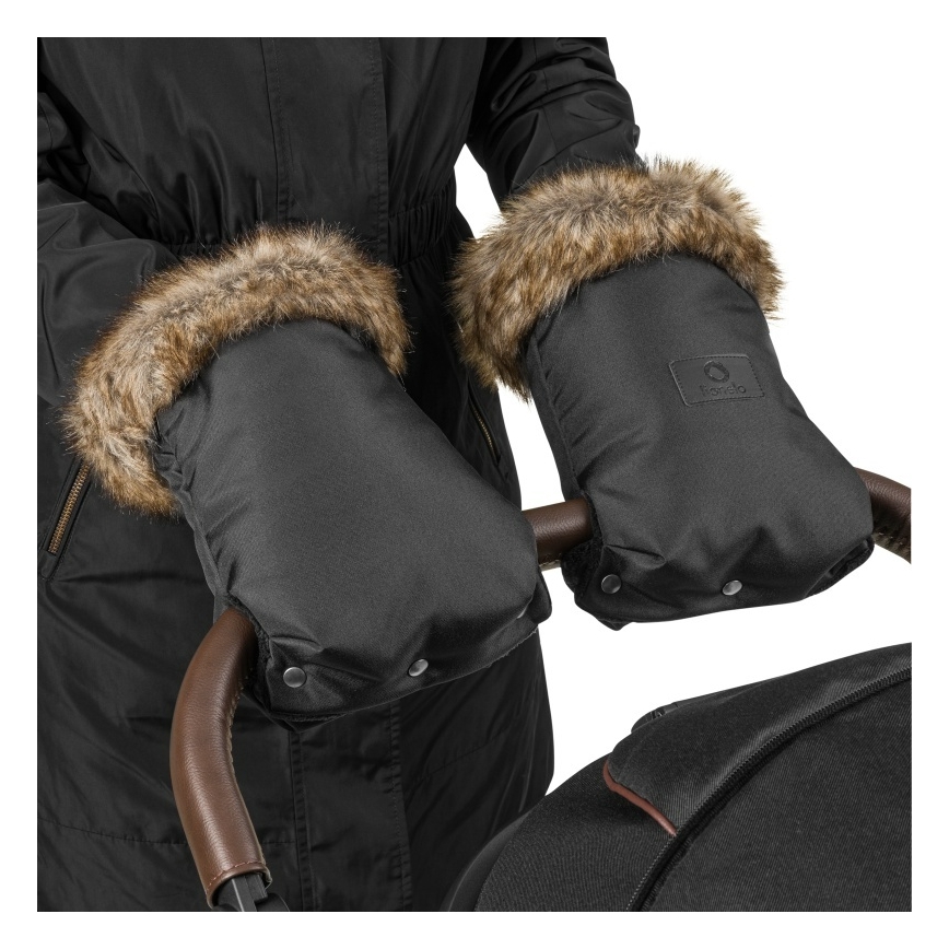 Lionelo - Manoplas para cochecito HANDMUFF Negro