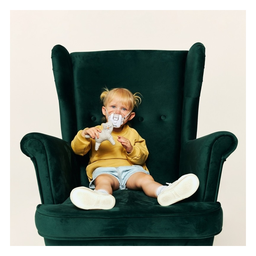 Lionelo - Mascarilla inhaladora infantil recargable NEBI AIR 5V