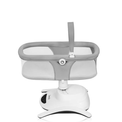 Lionelo - Columpio infantil con melodía 2 en 1 BELLA 4xAA Grey Concrete + mando a distancia